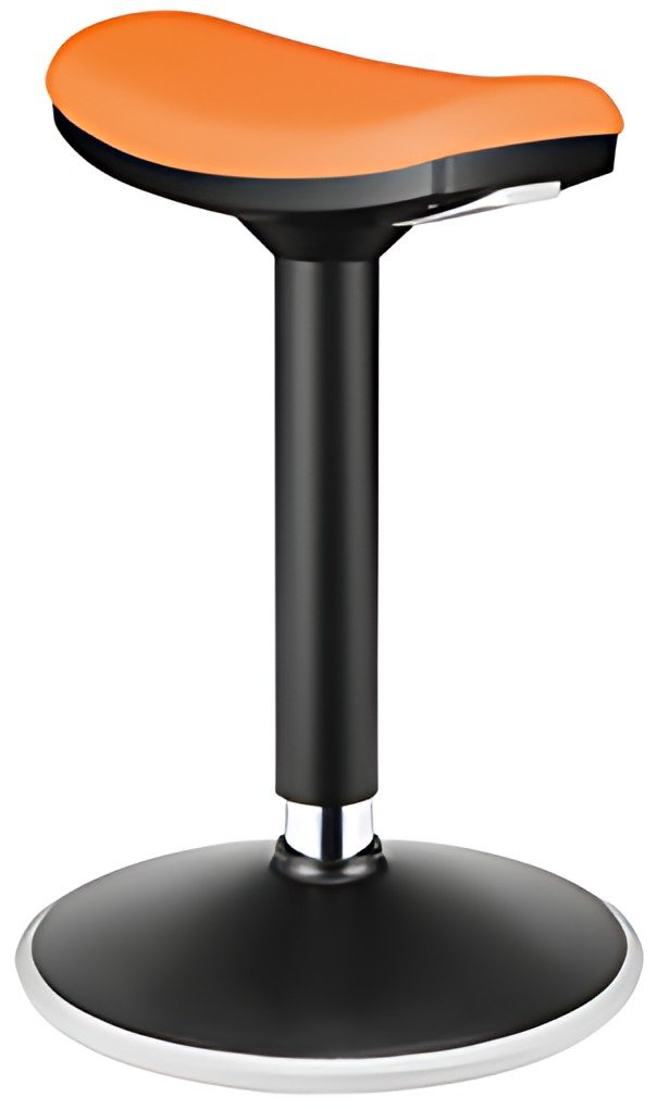 Tabouret assis-debout LogiLink, réglable en hauteur, noir/orange