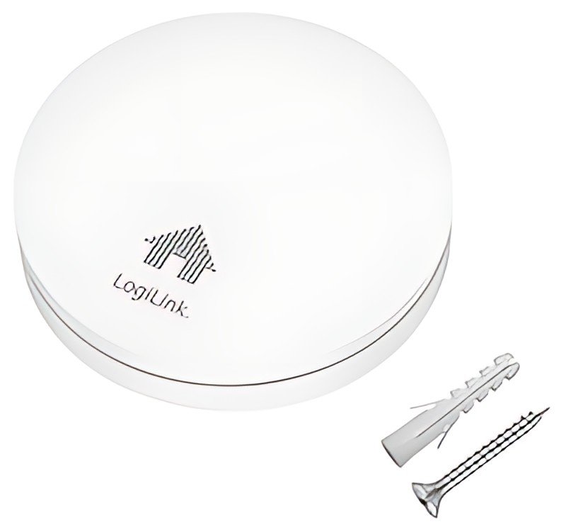 LogiLink Détecteur de fumée, extra plat, 85 db, blanc