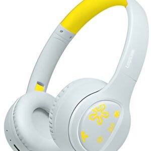 LogiLink Casque audio BT 5.4 MUSIC BUDDIES, bleu clair/jaune