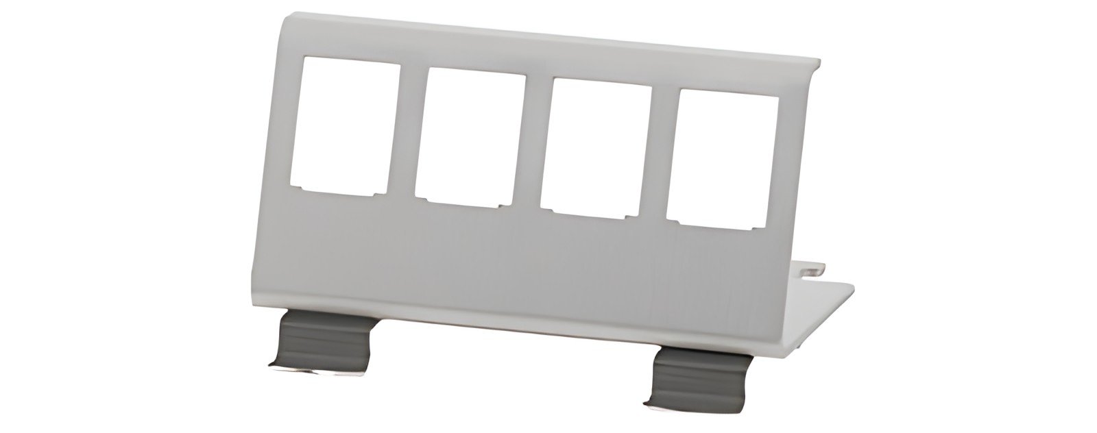 LogiLink Support de fixation pour 4 modules Keystone, inox