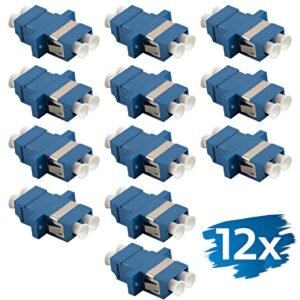 LogiLink Set de coupleurs fibre optique, 2x LC-Duplex, bleu