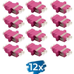 LogiLink Set de coupleurs fibre optique 2x LC-Duplex, violet