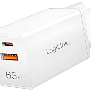 LogiLink Chargeur secteur USB, 1x USB-A, 1x USB-C, 65 W