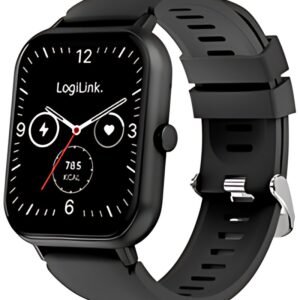 LogiLink Smartwatch "Edge", écran LCD tactile 1,83", noir