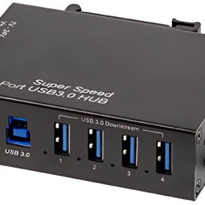 LogiLink Hub industriel USB 3.0, 4 ports, noir
