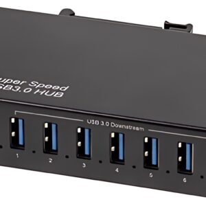 LogiLink Hub industriel USB 3.0, 7 ports, noir