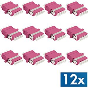 Kit de couplage fibre optique LogiLink, LC-Duplex Quad, violet, lot de 12