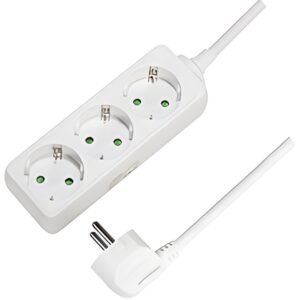 Multiprise LogiLink, 3 prises, sans interrupteur, blanc