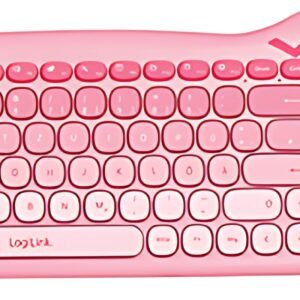 LogiLink ensemble de bureau pour enfants KITTY, sans fil, rose
