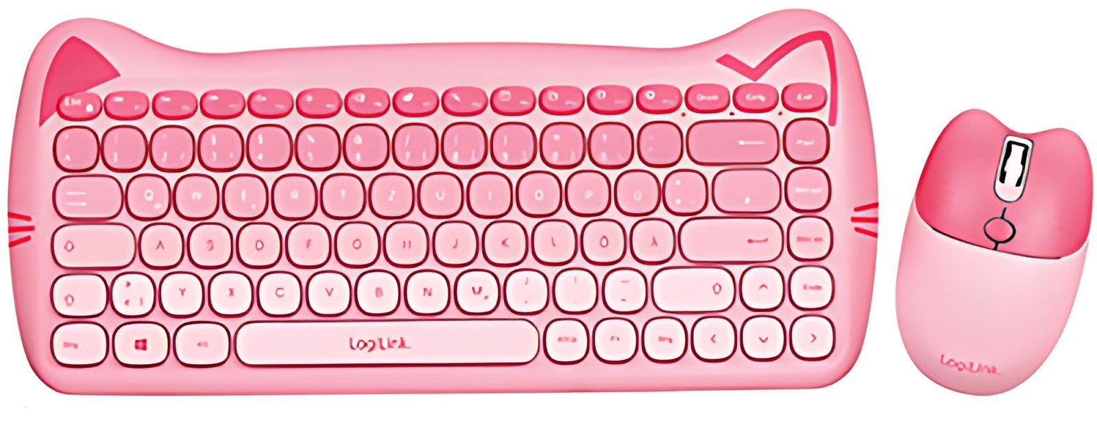 LogiLink ensemble de bureau pour enfants KITTY, sans fil, rose