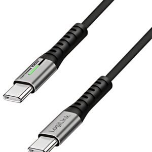 Câble LogiLink USB 2.0 avec LED, USB-C - fiche USB-C, 2,0 m