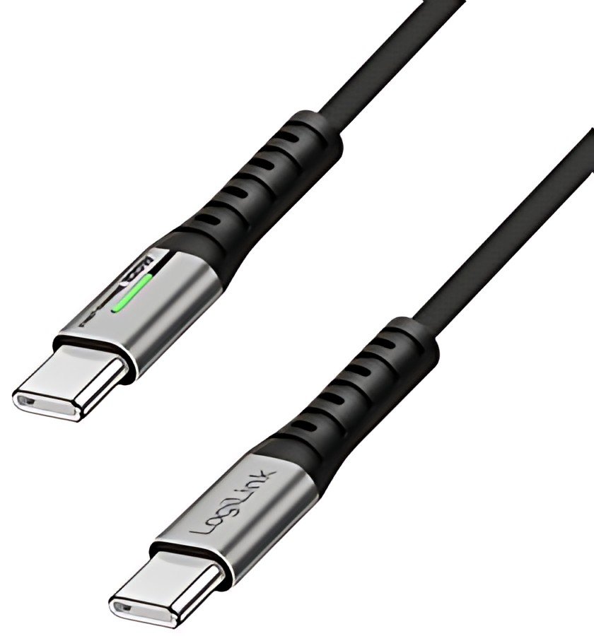 Câble LogiLink USB 3.2 avec LED, USB-C - fiche USB-C, 2,0 m
