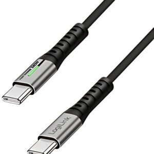 Câble LogiLink USB 3.2 avec LED, USB-C - fiche USB-C, 1,5 m
