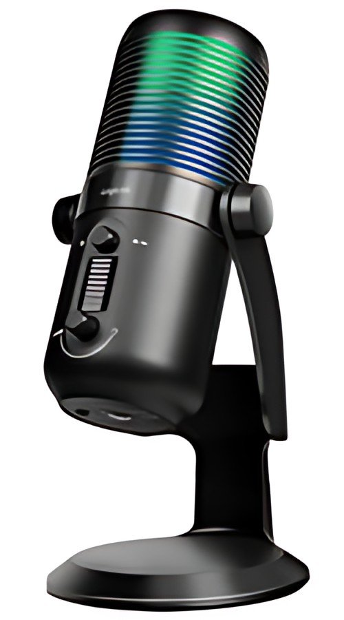 LogiLink USB Mikrofon mit RGB-Licht,Cardioid/omnidirektional