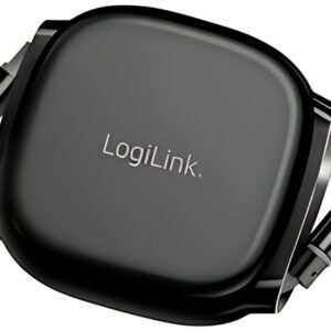 LogiLink Câble USB 2.0, USB-C - USB-C, rétractable, noir