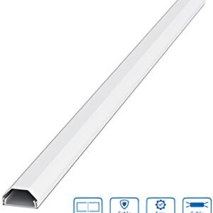 LogiLink Goulotte à câbles, en aluminium, 750 mm, blanc