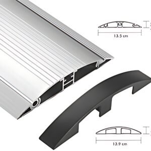 LogiLink Passe-câbles de sol, alu & ABS, 754 mm, argent