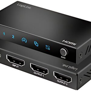 LogiLink Répartiteur HDMI 4K/60 Hz, Downscaler, 2 ports