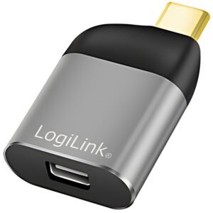 LogiLink USB-C - Adaptateur Mini DisplayPort, boîtier en aluminium