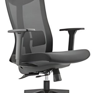 LogiLink Fauteuil de bureau, dossier en mesh, noir