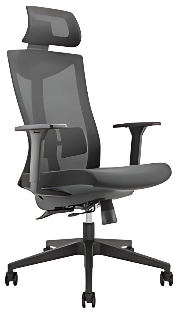 LogiLink Fauteuil de bureau, dossier en mesh, noir