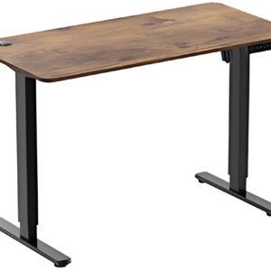 LogiLink Bureau assis-debout, (L)1.200 mm, noir/marron
