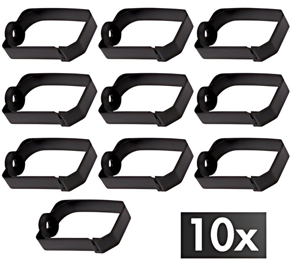 LogiLink Jeu d'étriers guide-câbles 19", plastique, 44x70mm