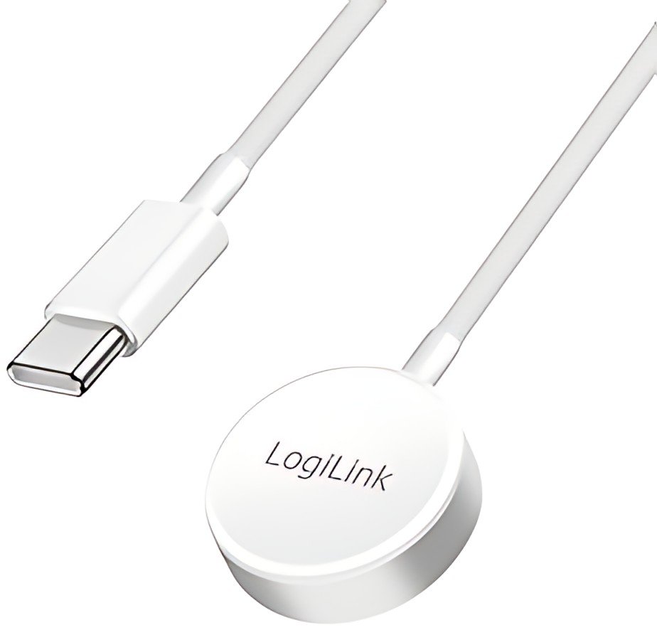 LogiLink Smartwatch-Induktions-Ladekabel für Apple, weiß