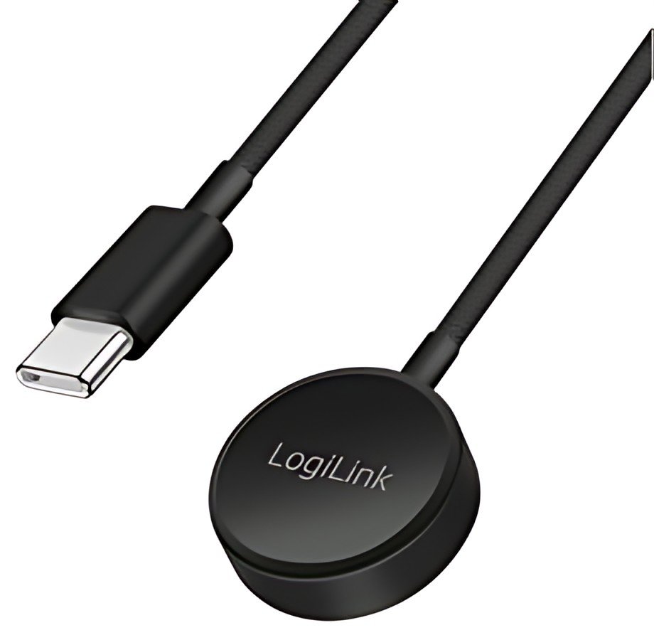Câble de chargement par induction LogiLink Smartwatch pour Galaxy, noir