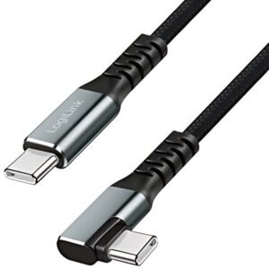 LogiLink USB 3.2 Kabel, USB-C - USB-C abgewinkelt, 1,0 m