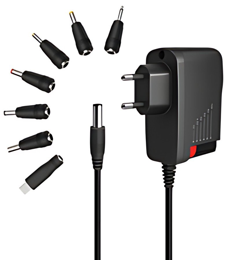 LogiLink Bloc d'alimentation universel, 24 W / 3-12 V, noir
