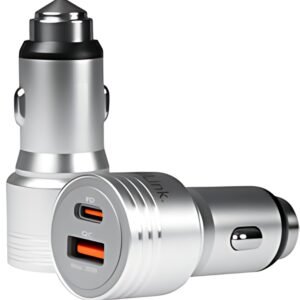 LogiLink USB-KFZ-Ladegerät, 2-fach, 20 Watt, silber