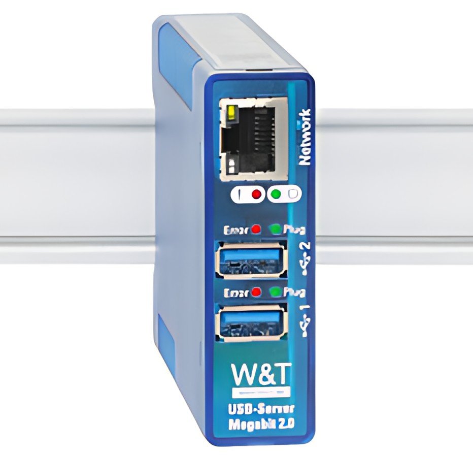 Serveur USB W&T Megabit 2.0, 2 ports USB indépendants