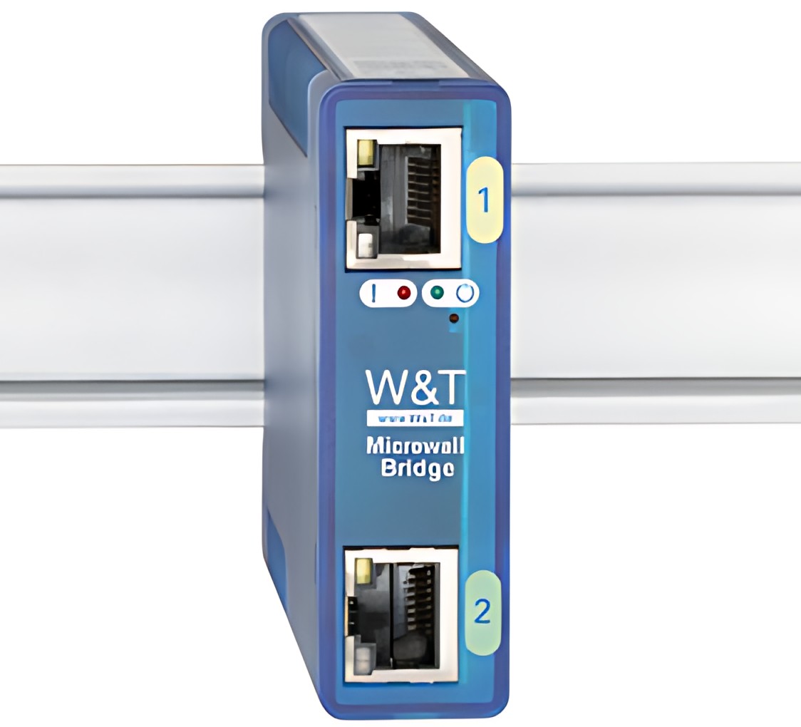 W&T Microwall Bridge, IP20, boîtier en plastique, bleu