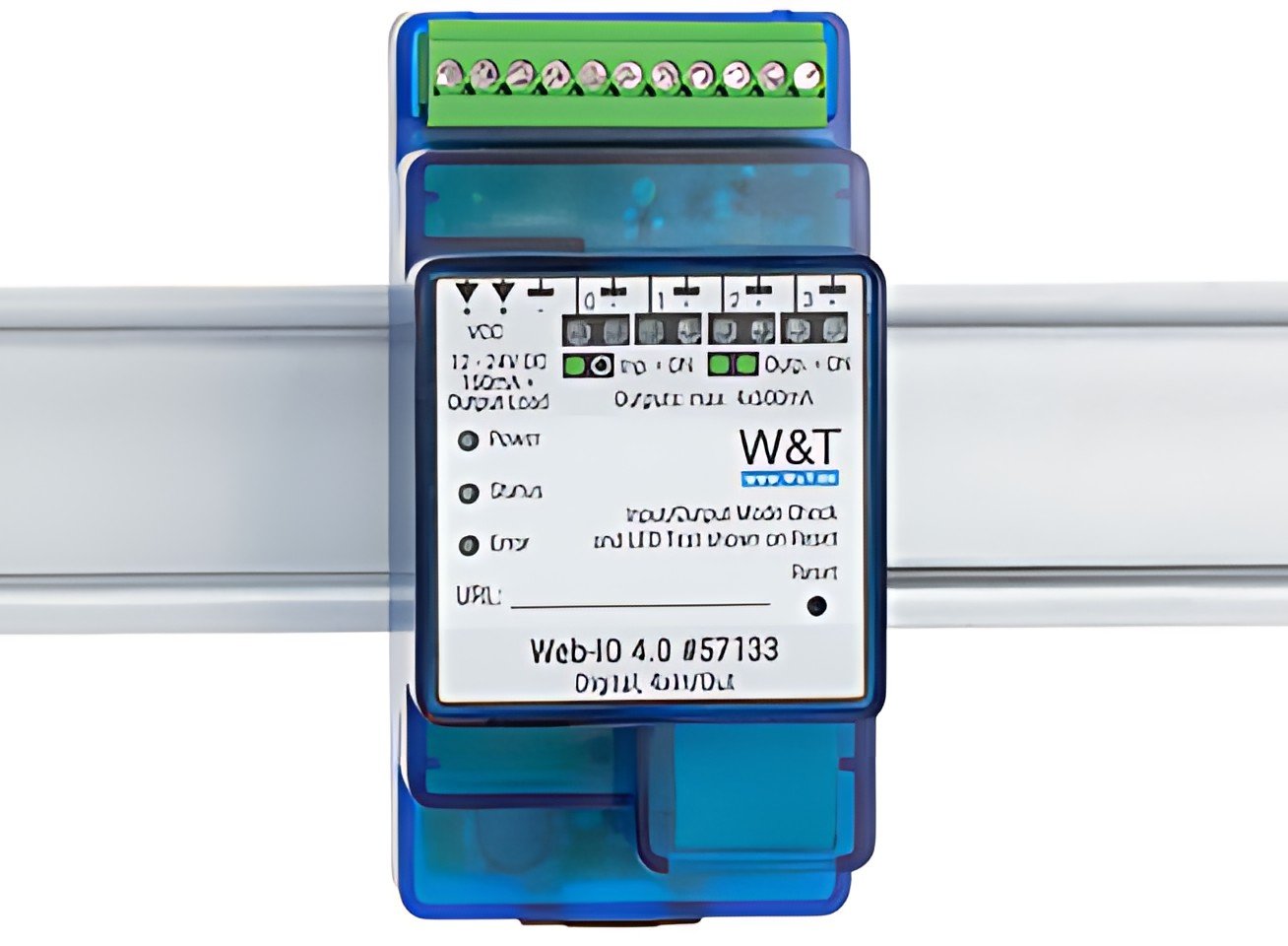 W&T Web-IO numérique 4.0, 4 x In/Out, 10/100 BaseT, bleu