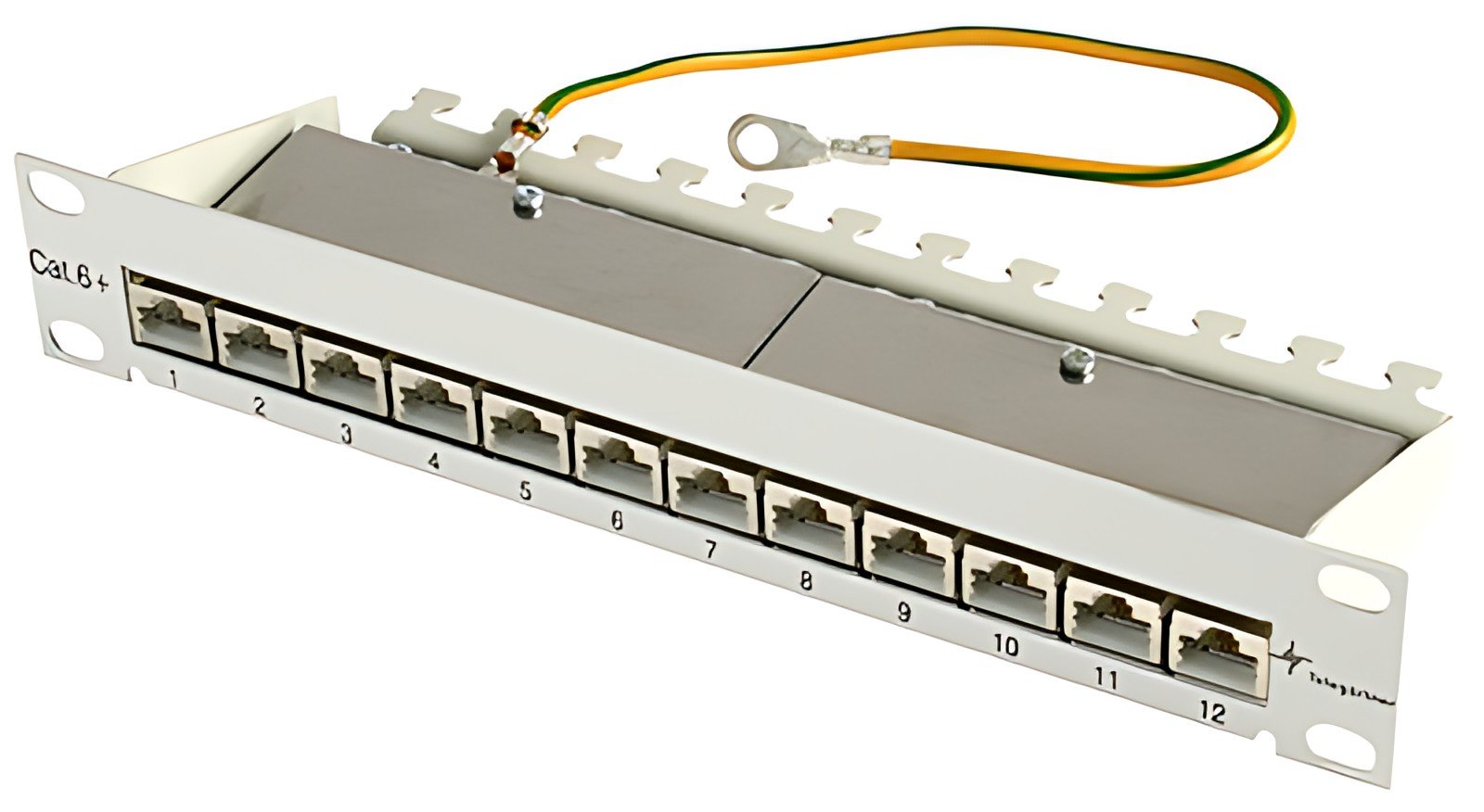 Telegärtner Panneau de brassage 10", Cat.6(prof) 1U, 12 RJ45