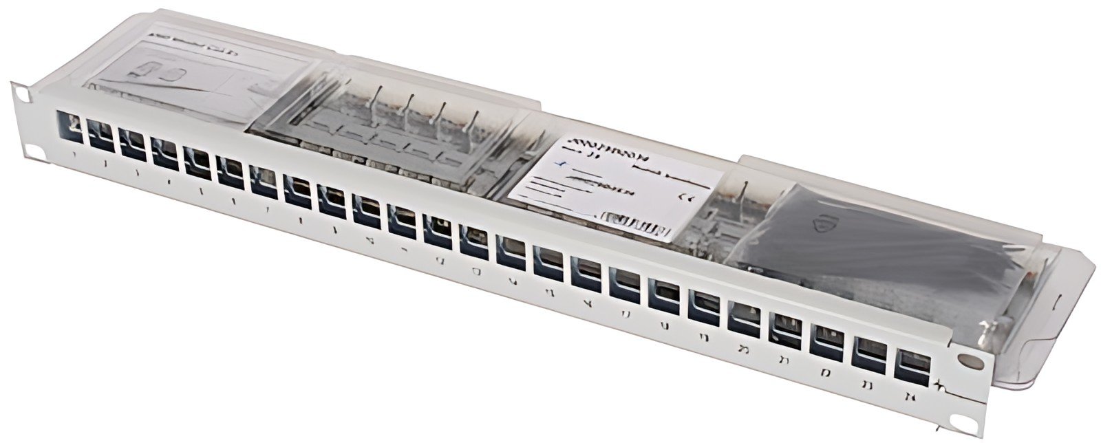 Telegärtner Support de module 19" avec 24 x module AMJ cat.6