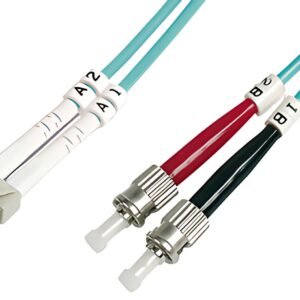 DIGITUS Câbles à fibres optiques OM3, mâle LT - mâle ST, 2 m