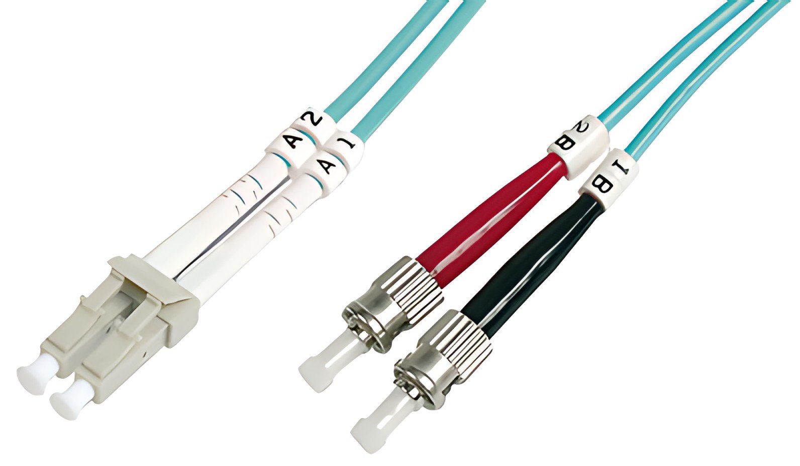 DIGITUS Câble à fibres optiques OM3, mâle LT - mâle ST, 10 m