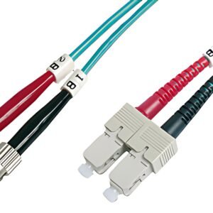 DIGITUS Câble patch LWL, OM3, fiche mâle ST - mâle SC, 1,0 m