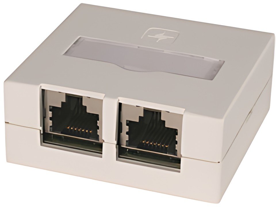 Telegärtner Boîte de raccordement VAD Cat.6 Ea, 2 x RJ45,