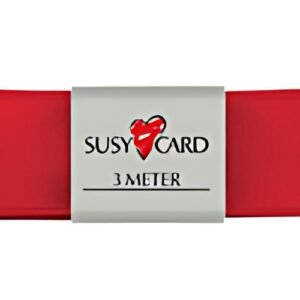 SUSY CARD Ruban cadeau "double satin", 25 mm x 3 m, rouge