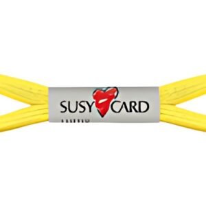SUSY CARD Ruban cadeau "Easy", 6 mm x 3 m, jaune
