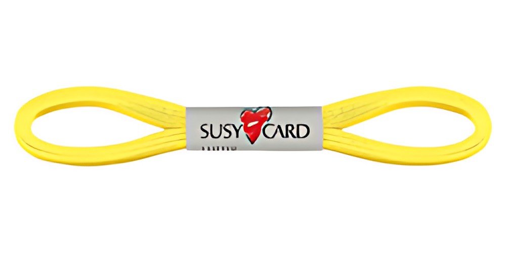 SUSY CARD Ruban cadeau "Easy", 6 mm x 3 m, jaune