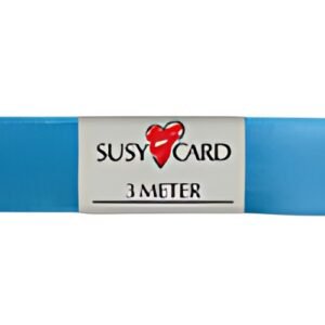 SUSY CARD Ruban cadeau "double satin", 15 mm x 3 m, bleu