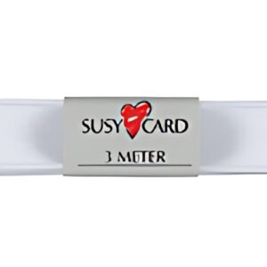 SUSY CARD Ruban cadeau "double satin", 15 mm x 3 m, blanc