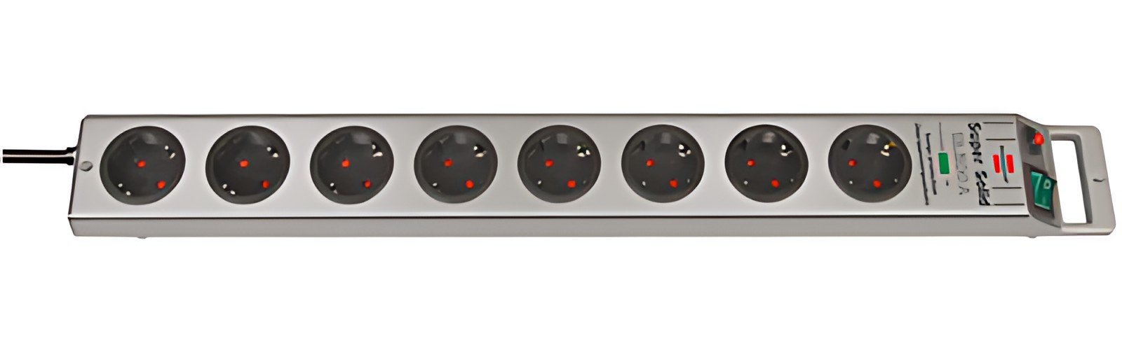 brennenstuhl Steckdosenleiste "Super-Solid", 8-fach, silber