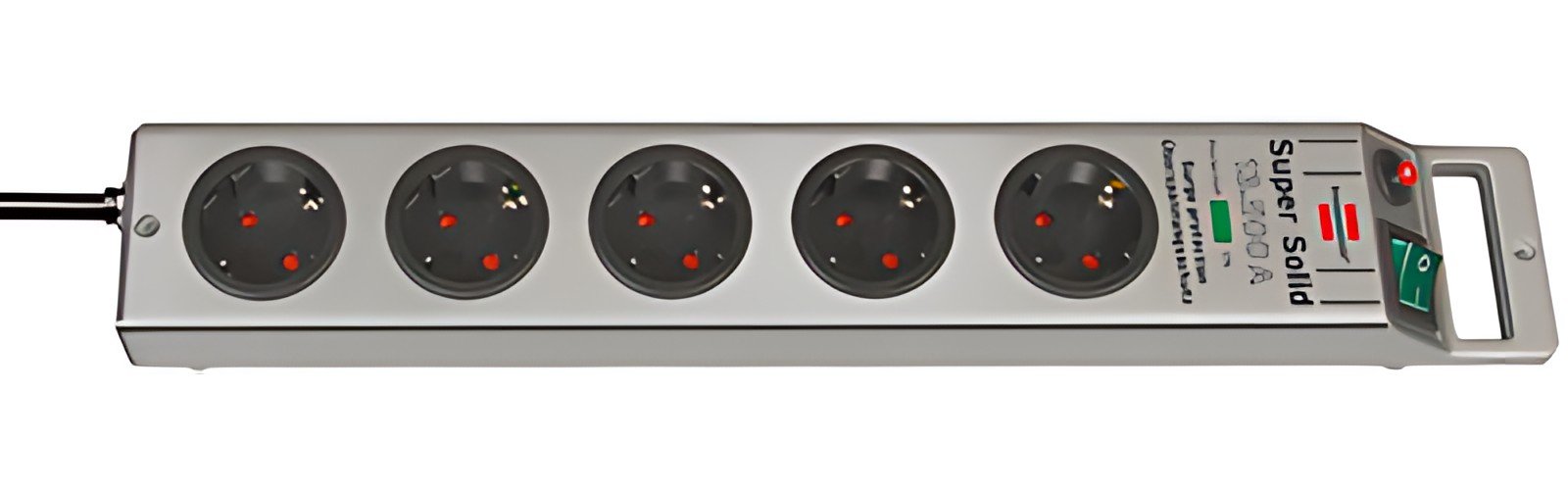 brennenstuhl Steckdosenleiste "Super-Solid", 5-Fach, silber