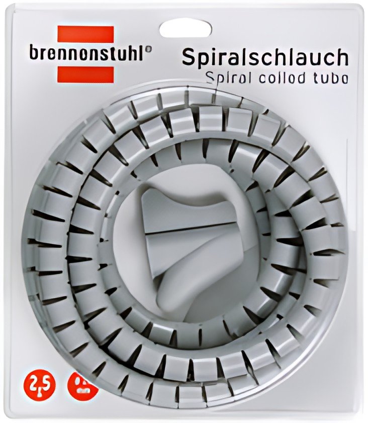 brennenstuhl Tuyau spiralé pour câbles, longueur: 2,5 m,gris