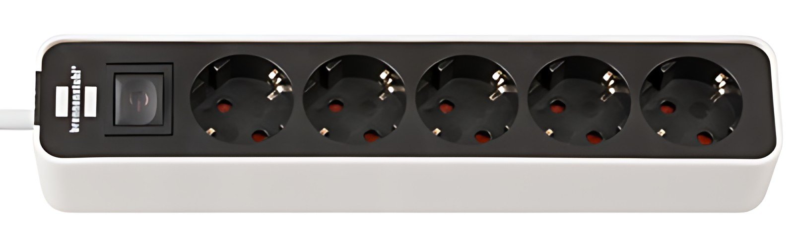 brennstuhl multiprise Ecolor 5 prises, noir / blanc